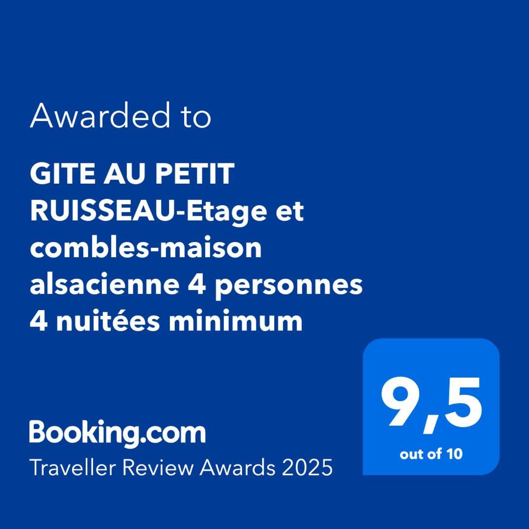Gite Au Petit Ruisseau-Etage Et Combles-Maison Alsacienne 4 Personnes 4 Nuitees Minimum Langensoultzbach 外观 照片